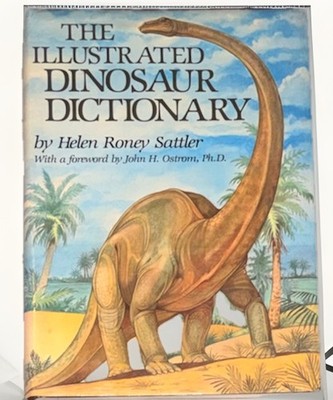 Vintage 1983 The Illustrated Dinosaur Dictionary Helen Roney Sattler Hardcover