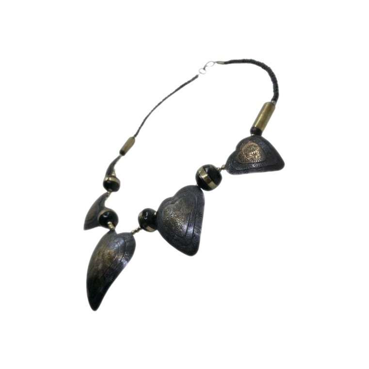 Handmade Solid Copper Heart Statement Necklace Ve… - image 12