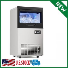 Commercial Ice Maker Machine 120LBS/24H 33LBS Bin Stainless Steel Undercounter
