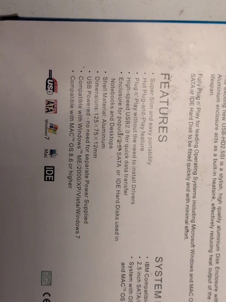 Dynamode 2.5" Sata/Ide Enclosure - Image 4 of 4