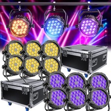 12x 270W Waterproof Light RGBWA UV 18LED Par Light DMX DJ Stage Lighting w/Case