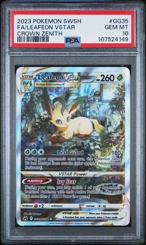 Pokémon TCG Leafeon VSTAR GG35/GG70 Crown Zenith Ultra Rare Psa 10