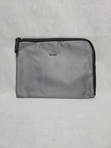 Tumi X Delta Multipurpose Nylon Zip Pouch Gray w/Black 8.5"x6.5"