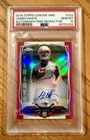 2014 Topps Chrome Mini James White RC #222 Autograph Pink Refractor /75 Pop 1