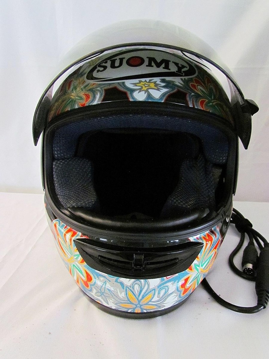 Suomy Spec 1R Extreme Flower Anthracite Motorcycle Helmet Sparkle