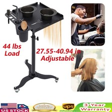 Mobile Salon Hairdressing Tool Cart & 2 Bowls Tattoo Table Rolling Service Tray