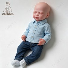 US Drink-wet System 18" Eyes Closed Sleeping Full Body Silicone Reborn Boy Dolls
