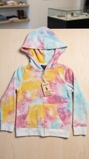 Polo Ralph Lauren Girls Size 6 Tie Dye Terry Full Zip Hoodie Jacket Pink Blue