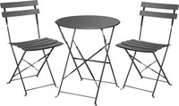 Bistro-Set Bistroset Balkonset Gartenset Sitzgruppe Bistrotisch StüHle Anthrazit