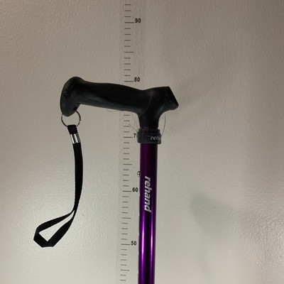 Rehand Walking Cane Foldable Adjustable Tool Collapsible Black All Terrain