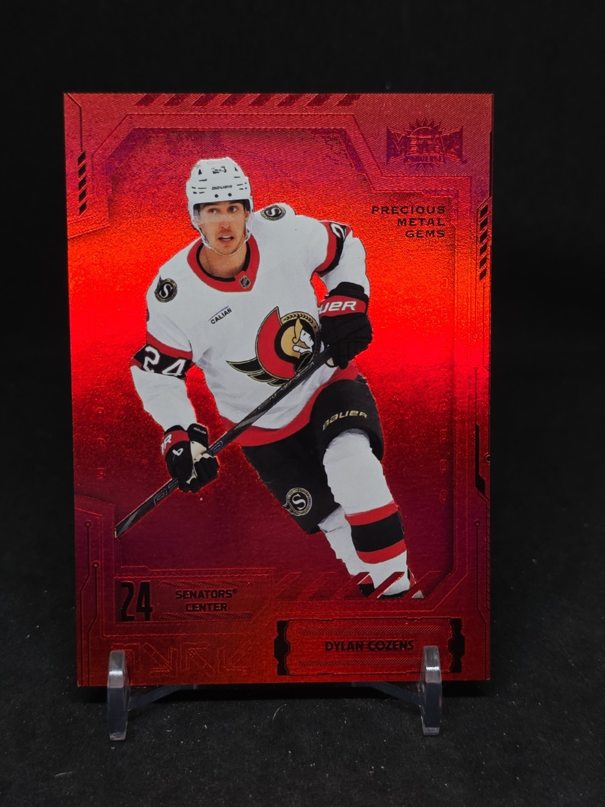 Dylan Cozens 2025-26 Metal Universe /100 Red Precious Metal Gems PMG #67