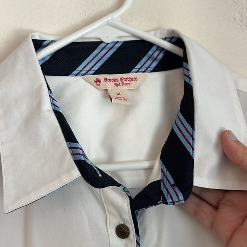 Camicia Brooks Brothers Preppy a quadri con polsino e bottoni ottone 14 nuova con etichette - Foto 3 di 13