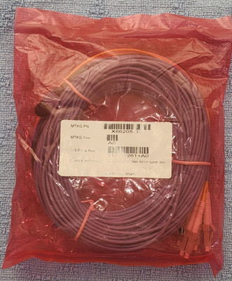 NetApp X66205-30 MPO to 4xLC 30M OM4 Fiber Optic Data Cable   112-00261