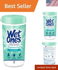 Natural Sensitive Skin Hand Wipes, 40 ct. - Fragrance Free for Gentle Cleansing