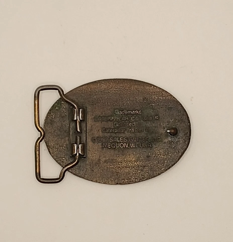 Tractores Caterpillar CAT L SERIES 1982 3" largo ovalado hebilla de cinturón Foto 2 de 4