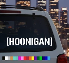 Hoonigan Car Racing Track JDM Truck Track Window Decal Bumper Sticker