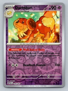 Pokemon Dachsbun SV: Paldean Fates 039/091 Near Mint NM Reverse Holo