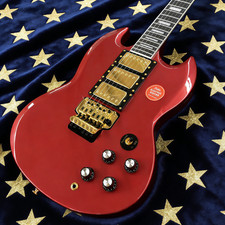SG-3 Metallic Red Electric Guitar Triple Humbucker Floyd Rose Gold Hardware