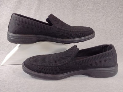 Skechers Dress Knit Relaxed Fit Slip on Shoes Men's 10 Black SN65294 | eBay