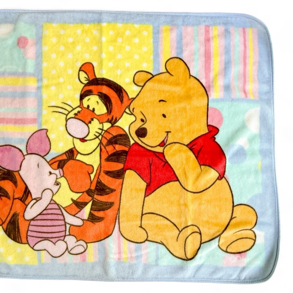 Manta de felpa polar pastel Winnie the Pooh vintage años 90 tigger lechlet Foto 2 de 4