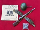 HASBRO 1964 GIJOE  Action Soldier Combat Helmet & Rifle  set. Excellent cond!!