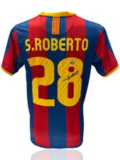 SERGI ROBERTO SIGNED FC BARCELONA 2010/11 HOME SHIRT (ACG CERT AG17730)