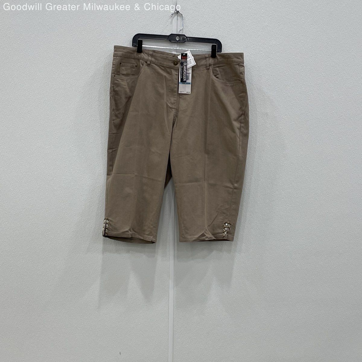 Ruby Rd Womens Brown Solid Cotton Blend Pants Siz… - image 1