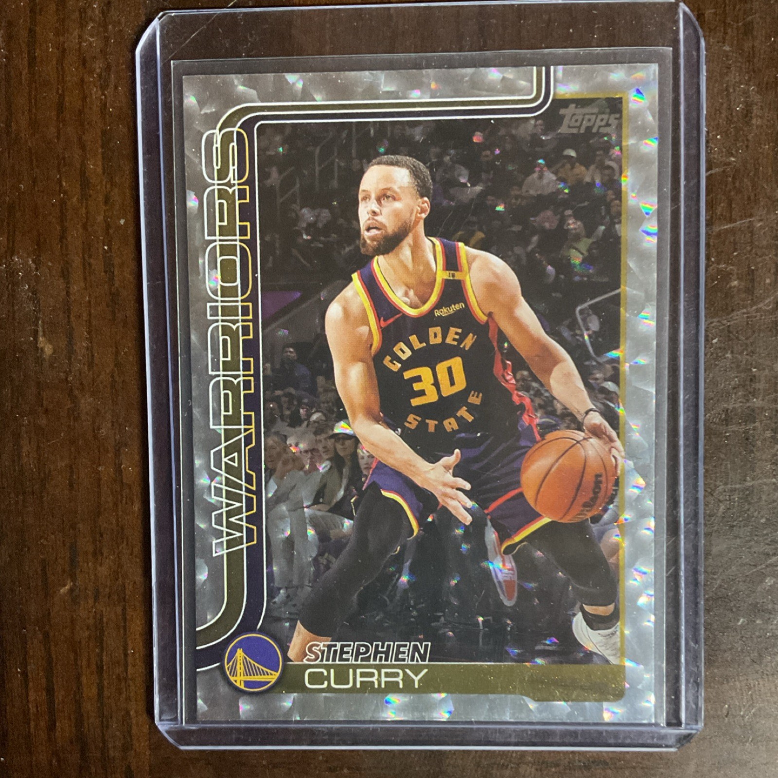 2025-26 Topps Stephen Curry #135 Crackleboard Foil Warriors NBA