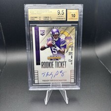 2014 Upper Deck Star Auto Teddy Bridgewater #51 Rookie Auto RC BGS 9.5 Right