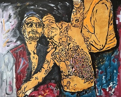 Original Ölgemälde Party Ibiza 100x80cm Moderne Kunst Daniel Pultorak