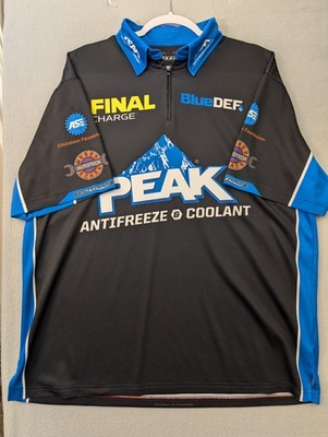 SIMPSON Nascar Pit Crew Mechanic Button Shirt NGK PEAK BLU DEF Men XL