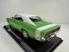 1969 DODGE CHARGER R/T  MATT GREEN WHITETOP NEW IN BOX 1:18.