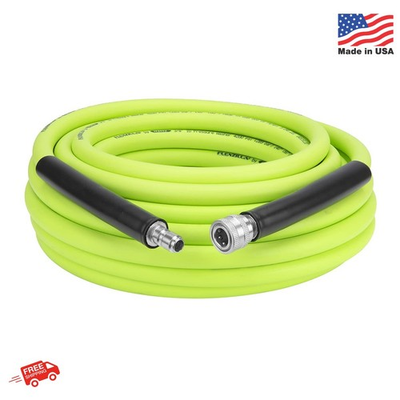 #ad Flexzilla HFZPW426050Q E 4200 PSI 50#x27; Pressure Washer Hose 3 8 in. x 50 ft Zi $180.99