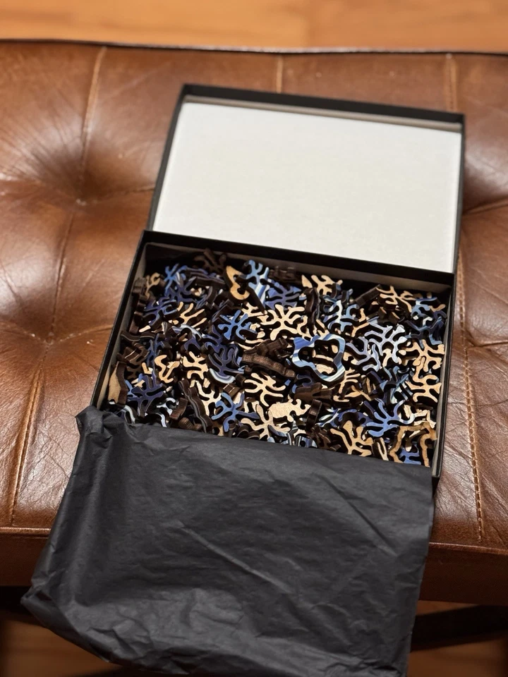 Rompecabezas de madera Uncommon Goods sistema nervioso geoda azul 171 piezas Foto 3 de 3