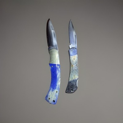 Lot Of 2 Folding Knives 1-Frost Cutlery Flying Falcon And 1-Bear Hunter Solinger