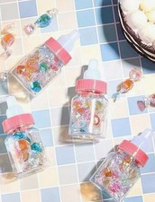 11 Mini Baby Bottles Pink Color For Baby Shower