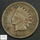 1908 S Indian Head Copper Cent 1C (Key Date San Francisco Mint!)