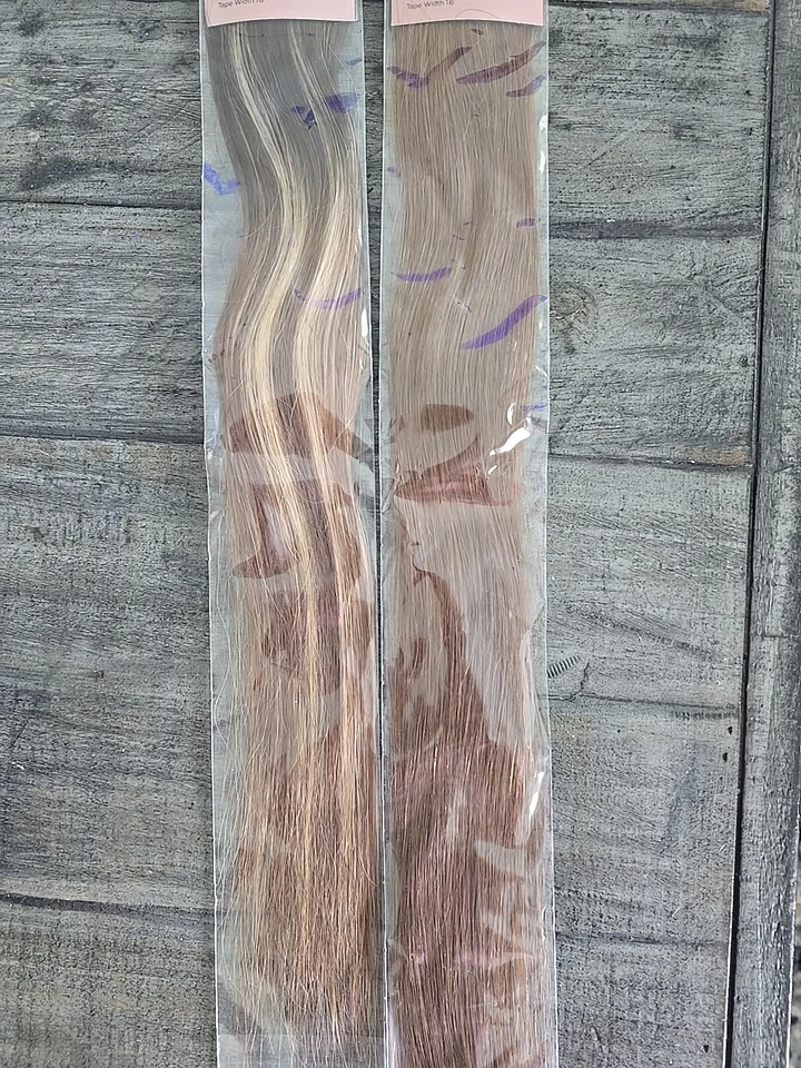 Extensiones de cabello humano 100 % con cinta Halo Pro 4 y B4/27 + cintas de repuesto de 60 quilates Foto 3 de 4