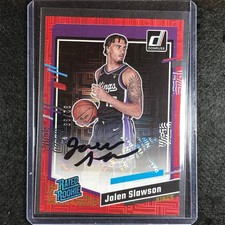 2023-24 Donruss Jalen Slawson Rated Rookie Auto Choice Red 92/99