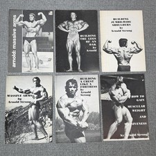 Lot Of 6 Original Arnold Strong Bodybuilding Booklet Books Schwarzenegger