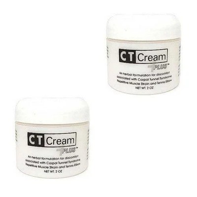 CT Cream Plus Carpal Tunnel Cream for Pain Relief 2oz / 60m- 2pcs Pack Value NEW