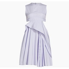 Cecilie Bahnsen Seero Draped Minidress US 6 Lavender Sculptural Open Back $1225