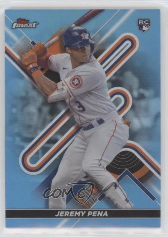2022 Topps Finest Sky Blue Refractor 160/300 Jeremy Pena #9 Rookie RC 6ns