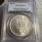 1884-O New Orleans Morgan Silver Dollar PCGS MS 64  McClaren Collection