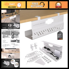 Under Desk Cable Management Tray - No Drill Wire Organizer - Heavy Duty Cord Hol