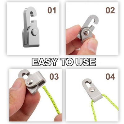 Metal Tent Fastening Clip Ergonomic Automatic Corrosions Resistant Tent Fastener