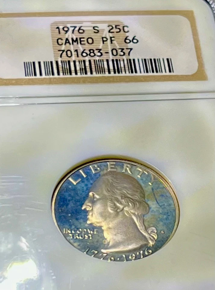 PR67 CAM 1976 S Washington  Bicentennial Quarter NGC Monster Toner Free Shipping - Image 2 of 4