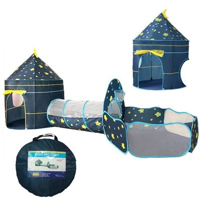 Spielzelt mit Tunnel, 3 in 1 Spielzelt, bällebad mit Tunnel,krabbeltunnel mit...