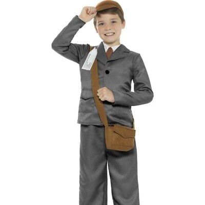 WW2 Evacuee Boy Costume Kids Grey WW2 Evacuee Boy Costume Kids Grey
