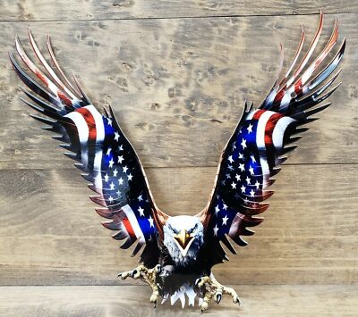 USA STEEL EAGLE and FLAG   14 gauge steel 12'' x 11''